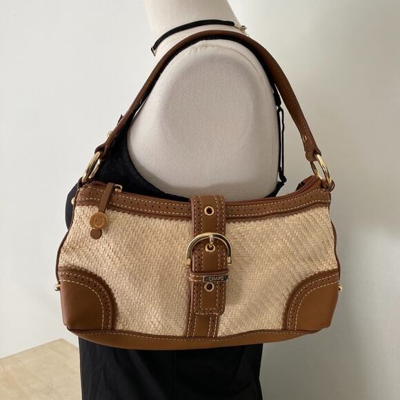 Vintage Y2K Chaps Womens Woven Shoulder Bag Purse Preppy Equestrian Beachy - Picture 1 of 12